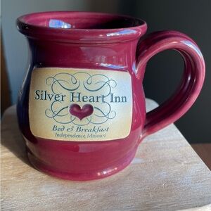 Deneen Pottery Silver Heart Inn Potbelly Coffee Tea Mug